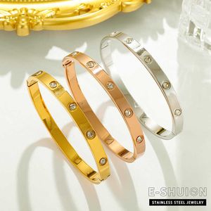 Charme de créateur Carter Ten Diamond Titanium Steel Bracelet Couple Qixi donne à sa petite amie la mode de bijoux classique polyvalente