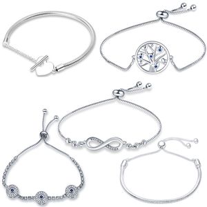 Designer Charm Heart Bracelets Original Fit Pandora Bracelet Bijoux en argent