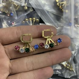 Diseñador Charm Jewelry Ladies Fashion Letter Pendientes Aguja Material de cobre puro Pareja Boda Regalo de cumpleaños con caja CGUE12 --04