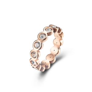 Designer Charm New Circle Nest Stone Ring Luxe zirkoonpaar handgemaakt voor vrouwen