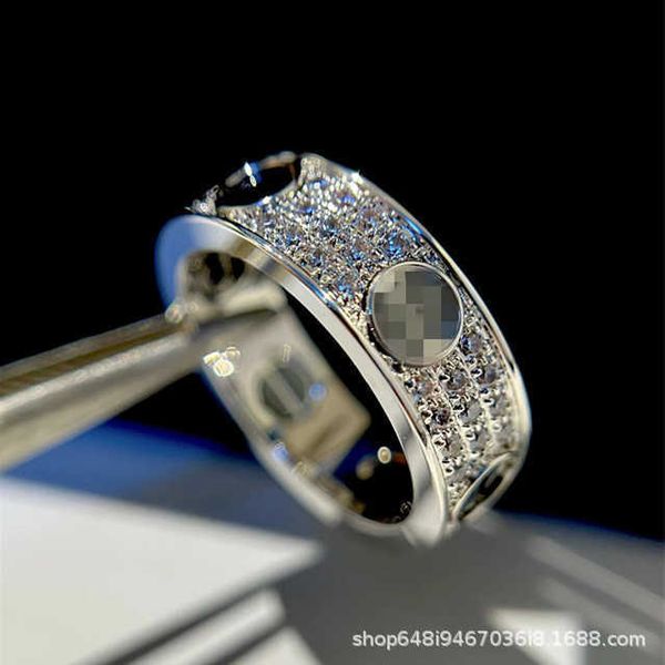 Designer Charm V Gold CNC Sculpture Carter Classic Black Nail Ring Rose Full Sky Star EDITION ÉDITION COUPLE 18K DIAMOND