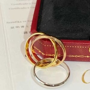 Designer Charm V Gold High Edition Nieuwe drie ringkleur met diamanten set voor mannen en vrouwen element levens paar stijl