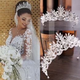 Designer goedkope zilveren bling tiaras kronen bruiloft haar sieraden crown crystal mode avond prom feest mode jurken accessoires headpieces 119