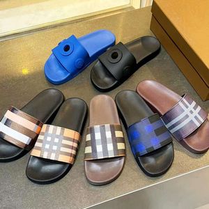 Designer Check Sandals Men Slides Summer Place Slide Plaid Plaises