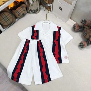 Designer Kinderkleding Sets jongens Girls Stripe Short Sleeve T-shirt met shorts 2pcs Summer Kids Katoen Casual Outfits S1456