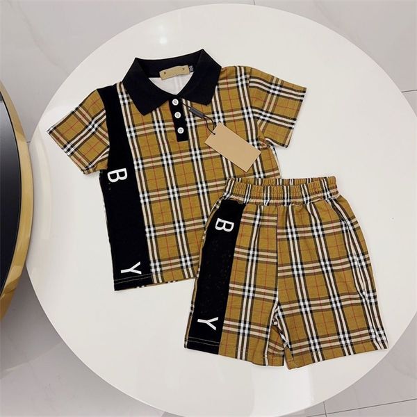 Designer Children's Polo Clothing Set Summer Boys Girls Fashion Fashion Casual Coton Cotton T + Shorts Twere Set Taille 90cm-130cm 12