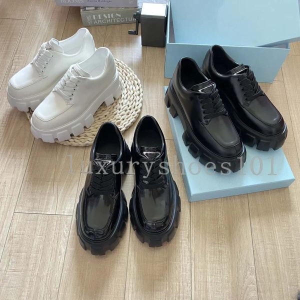 Designer Chocolat Monolith Mocassins Chaussures Casual Chaussures En Cuir Véritable Femmes Mocassins Bottes Noir Cloudbust Augmenter Plateforme Baskets