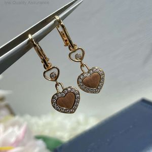 Boucles d'oreilles coeur Chopard de créateur (nouvelles incolores et haut de gamme) Boucles d'oreilles Happy Sun Moon Stars and Stars Love Boucles d'oreilles amour et inspiration pour cadeaux aux copines