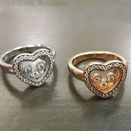 Diseñador Chopard Heart Ring (Excelente calidad) Familia Xiao Happy Ring Liu Tao Yang Zi Zhu Yilong Zhou Shen mismo estilo Chopin High Edition 2024