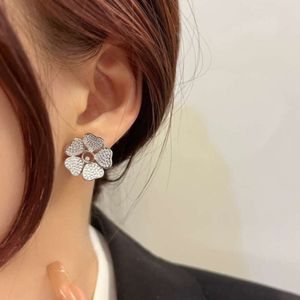 Designer Chopard Bijoux Chopares Soeur Seiko Chopin Boucles d'oreilles Happy Love avec boucles d'oreilles en forme de coeur transparentes coulissantes en diamant complet