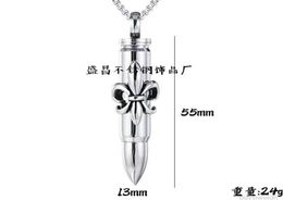 Designer Chrome Pendant ketting Creatieve accessoires Titanium staal Bullet Cast Men039S Harten Originele Lover Gifts Cross CH C2527801