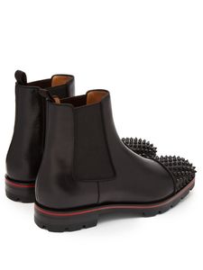 Designer- chunky talon d'automne chaussure de cheville ouest chaussures hommes bottes crêpe noire marron