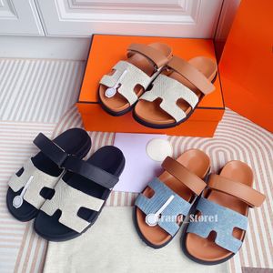 Designer Chypre Sandalen slides Slippers Heren Dames zomer casual strandsandaal echt leer Natuurlijk Suede topkwaliteit Luxe Klassieke Platte Sandalen