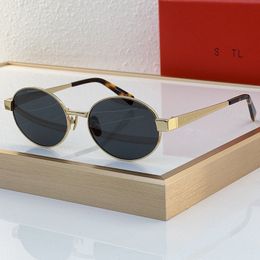 Diseñador MARCO CIRCULAR METAL Gafas de sol Descanaje de la nariz de metal con lente de nylon Cartas grabadas Piernas SL692K HOMBRE Gafas de sol lujosas con embalaje dedicado