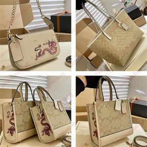 Diseñador City Tote Bag Mujer Dempsey 30 Bolsas de compras Teri Cadena Axila Bolso Coa C en forma de Hombro Crossbody Wallet Campo en Dama La Calidad Superior Go Dragon Totes