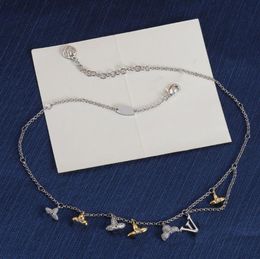 Designer klassieke alfabetbloem vierbladige klaver ketting diamant hanger ketting sieraden cadeau