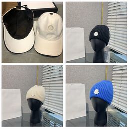 Diseñador Marca clásica Sombrero de béisbol de verano Sombrero de invierno para hombres y mujeres Sombrero saliente de primavera Sombrero artesanal de punto cálido Moda Casual Regalo de Navidad amantes del movimiento