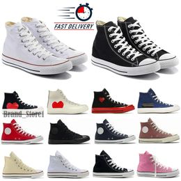 Diseñador Clásico lienzo zapatos casuales hombres para mujer 1970 All Star Sneaker Chuck 70 Chucks 1970 Triple Negro Blanco Alto Bajo Conversidades Deporte Zapatillas de deporte