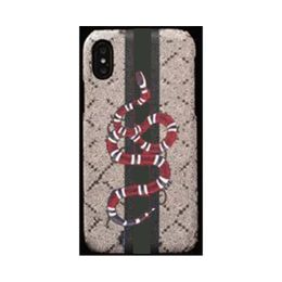 Étui de téléphone de designer pour Apple iPhone 15 Pro Max 14 13 12 11 XR XS 8 7 Plus Samsung Galaxy S24 S23 S22 Note 20 Ultra Luxury Pu Leather Cover Coque Fundas Grey Stripe Snake