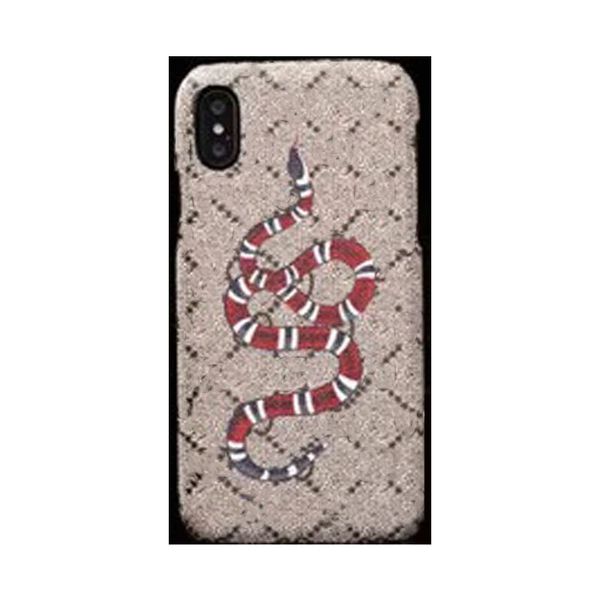 Étuis de téléphone portable classiques de concepteur pour Apple iPhone 15 plus 14 13 12 Pro Max Samsung S24 S23 S22 Note 20 Ultra Luxury Pu Leather Mobile Back Covers Shells Fundas Grey Snake