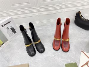Designer classique chaîne à talons hauts bottes pour femmes sac en cuir de mode polyvalent taille 35-41