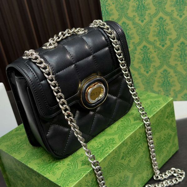 Diseñador clásico deco colgajo acolchado cámara cruzada italia italia doble letra mini bolso de hombro de alta calidad bolso de cuero de lujo