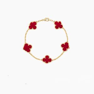 Designer Double-Sided Four-Leaf Clover High Touch Classic High Bracelet for Women, Anniversary and Holiday Gift with Gift Box