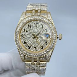 Designer Classic Fashion Diamond Setting Automatic Watch Taille 41 mm Scale numérique Sapphire Verre étanche.