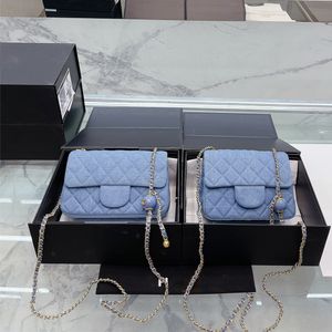 Designer Classic Handbags Dames Denim 2.55 Handtas 5A Kwaliteit Goudketen Schoudertas Goud-Tone Metal Purse