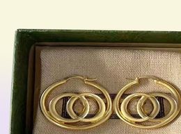 Designer classique cerceau lettre boucles d'oreilles goujons bijoux pour femmes fête mariage mode luxe boucle d'oreille noël Valentine039s jour 9154800527