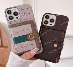 Designer Classic lederen telefoonhoesjes voor iPhone 14 Pro Max 13 12 11 Modemerk Letter Afdrukken Wallet Wallet Case iPhone14 CAR3165090