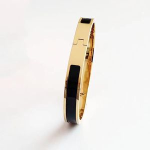 Designer Bracelet de lettres classiques bracelets pour femmes Bracelets Rose Gold Sier Tri-Colour Bangle 8 mm de largeur 17 bijoux