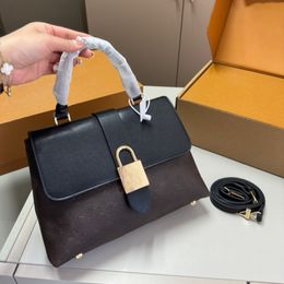 Bolso Locky clásico de diseñador, bolso de hombro para mujer, bandolera con solapa a la moda, bolsos de cuero, cartera de marca de lujo, bolsos de alta calidad