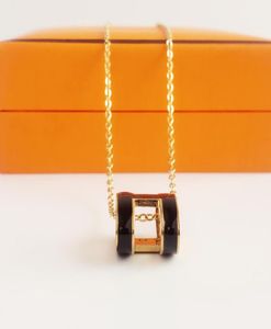 Designer Classic Luxury H Hangdoek kettingen vrouwen 18K gouden letter ketting