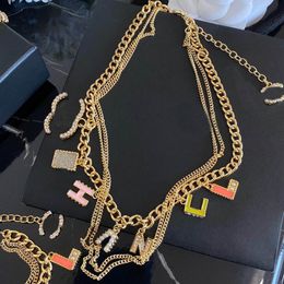 Designer Classic Luxury Pendant Necklace Women Gold Letter Designer collier Bijoux design de luxe