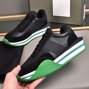 Designer Classique Hommes Casual Chaussures Noir Sports Style Rétro Hommes Simple Tendance Contraste Couleur Conception Vert Antidérapant Rehaussement Sole Hommes Baskets