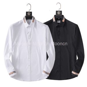 Designer Classic Mens Robe Shirts Busined Busined Casual Long Long Long Elastic Stretch Free Formal Man Shirt Shirt Butt Down Colrs Shirts For Mens