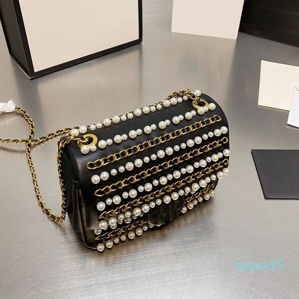 Designer Classic Mini Flap Square Stud Beads Bags Leather Outdoor High Quailty