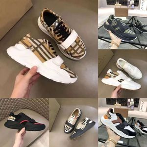 Diseñador Classic Plaid Trainer Sneakers Stripe For Men Women Zapatos casuales