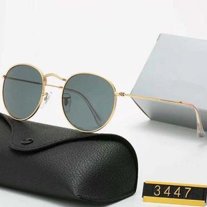 Designer zonnebril klassieke ronde zonnebril Metallic Fashion gouden frame zonnebril heren dames rijden buitenzonnebril