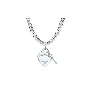 Designer Classic S925 Sterling Silver Heart Key Gold Plated Diamond Necklace Populaire liefde Hangkraagketenpxq0 PXQ0