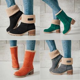 Designer Classic Snow Winter Boots Heren Suède laars zwart oranje Dames heren dames bont harige meisjes warme schoenen 35-44