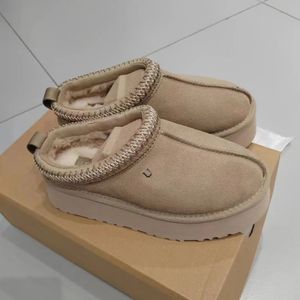 Diseñador Clásico Ultra Mini Botas Botas de nieve Plataforma Corta Mujeres Hombres Piel Piel de oveja Tasman Tazz Castaño Arena Mostaza Semilla Beige Australiano Invierno Tobillo