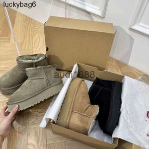 Designer Classic Ultra Mini Boots Plateforme de botte de neige Femmes hommes Fur Fur Sheepskin Tasman Tazz Chestnut Sand Moutarde Graine Beige Driftwood Australian Bottes Ugglij