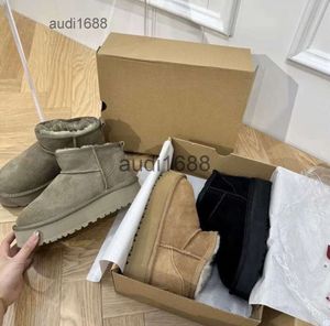 Designer Classic Ultra Mini Boots Snow Boot Platform Dames Men Men Bont Sheepskin Tasman Tazz Chestnut Sand Mostard Zaad Beige Driftwood Bottes Uggl