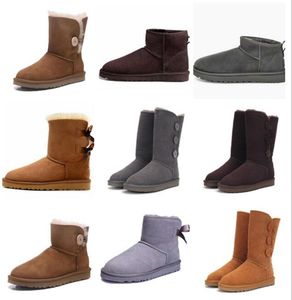 Designer Classic Ultra Mini Bottes de neige Uggglis Plateforme Femmes Fourrure Pantoufle Slide Tasman Tazz Châtaigne Sable Moutarde Beige Bois Flotté Botte d'hiver australienne Chaussure de cheville