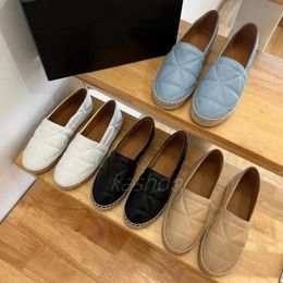 Designer klassieke damesschoenen espadrlle loafers nette schoenen echt leer eend tong hoed teen casual zool comfortabele sportschoenen visser mode maat EU34-42