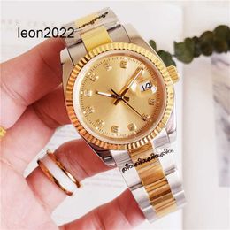 Diseñador Reloj Clean Luxury 36 mm amantes de 41 mm relojes diamantes hombre para mujer cara de oro movimiento automático de barrido relojes de pulsera de pulsera diseñador damas reloj