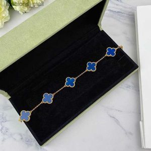 Ontwerper Cleef Armband Klavertje Vier Armband Armband van klaver armband bedelarmbanden voor vrouwen 18k goud wit rood blauw parelmoer link 4 blad 5 bloemen lo