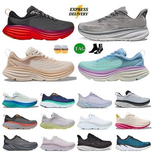 Designer Clifton 9 8 Bondi 8 Chaussures de course athlétiques Sports Shock Absorbing Road Blanc De Blan Hommes Femmes Retros Plate-forme de marche Jogging Runner Baskets